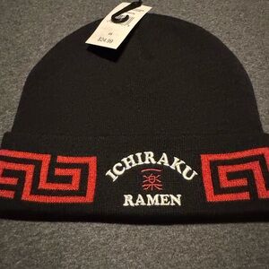 Ripple Junction Black and Red Ichiraku Ramen Beanie